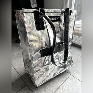 Hulken travel bag on wheels with handles silver, SMALL